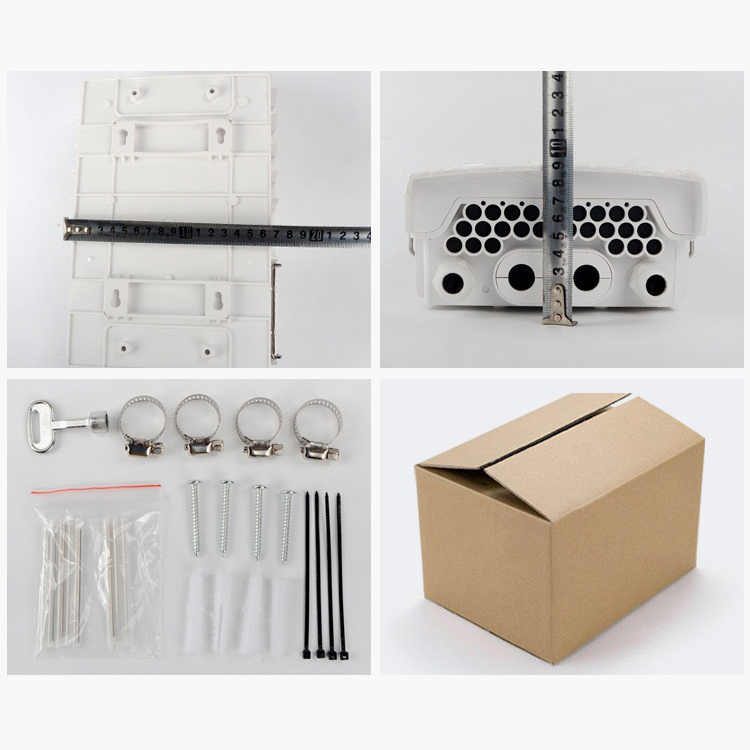 GKC-FDMB-4-24P-4 Fiber Optic Distribution Box mid span port uncut design GKC-FDMB-4-24P 4 inlet 24 out