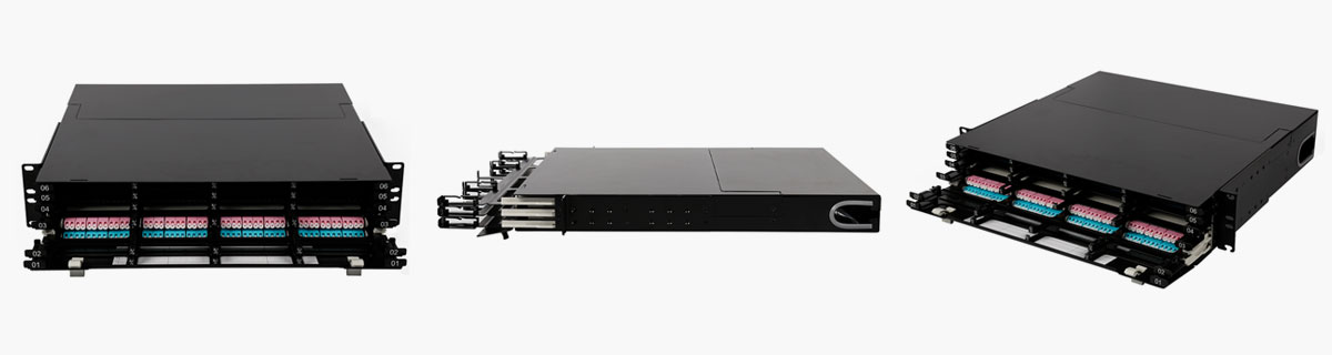 High-density-modular-MPO-distribution-frame-2U High-density modular MPO distribution frame 2U