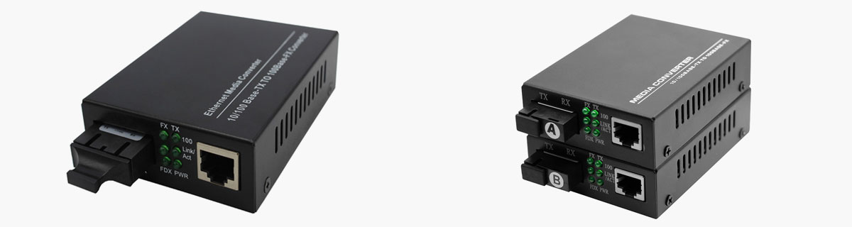Ethernet to Fiber Converter, Single-mode SC, 25km